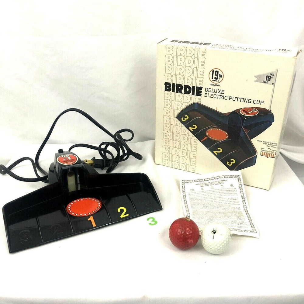 Birdie Deluxe Electric Golf Putting Cup 19th Hole Brand Model 1903 Tested USA